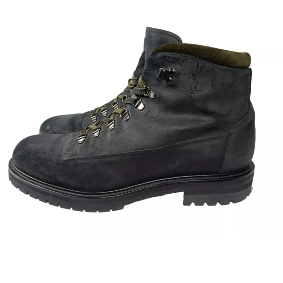 Mr PorterJacques Shearling-Lined Waxed-Suede Boots Men's Size 12 Mr. P. - Picture 4 of 12